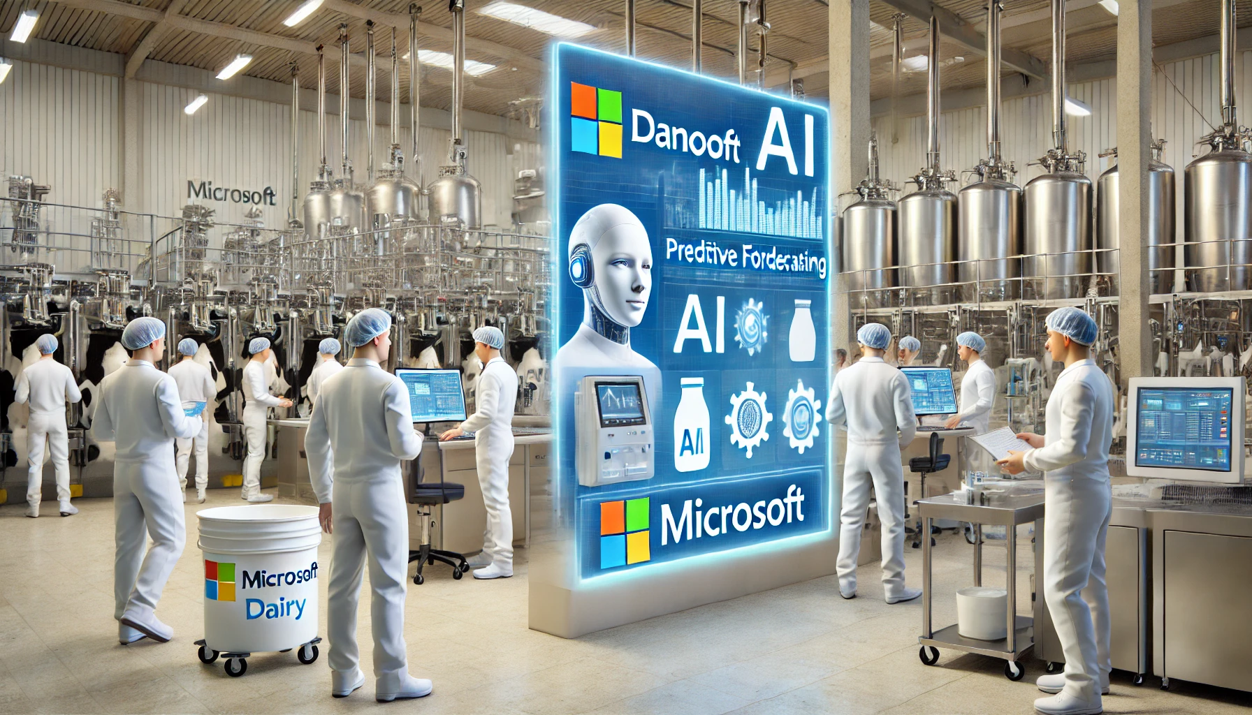 Danone partners with Microsoft to train 100,000 employees in AI, enhancing efficiency and innovation in the dairy industry, leading digital transformation efforts.